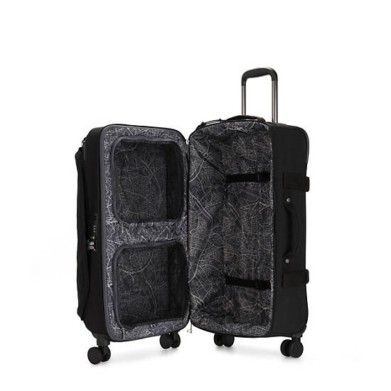 Kipling Spontaneous Medium Rolling Suitcases Black Noir | CA 1749JP